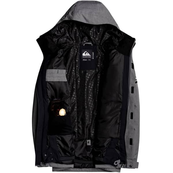 Veste de ski QUIKSILVER MISSION SOLID JK HEATHER GREY