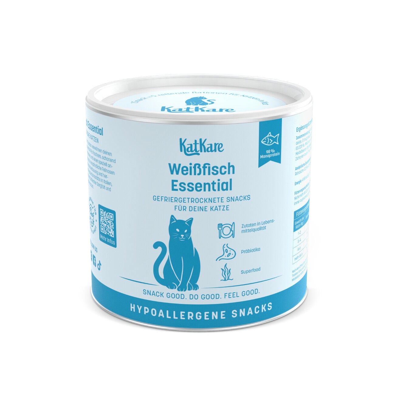 KatKare Hypoallergener Gefriergetrockneter Snack Weissfisch Essential 70g 70 g