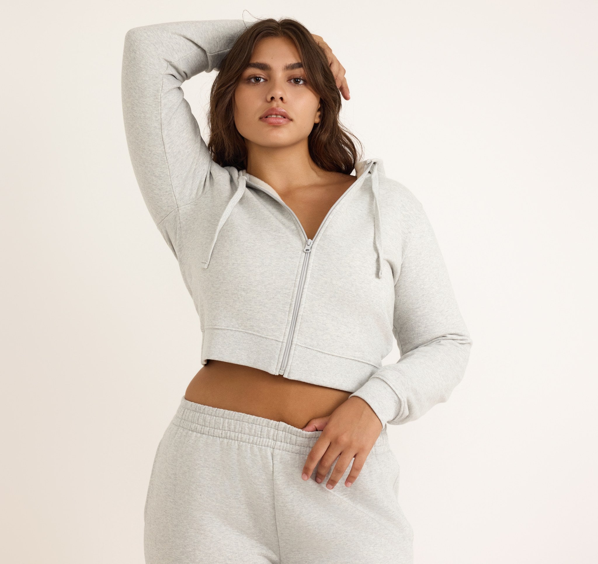 ORGANIC COTTON<br>Weekend Crop Zip Hoodie