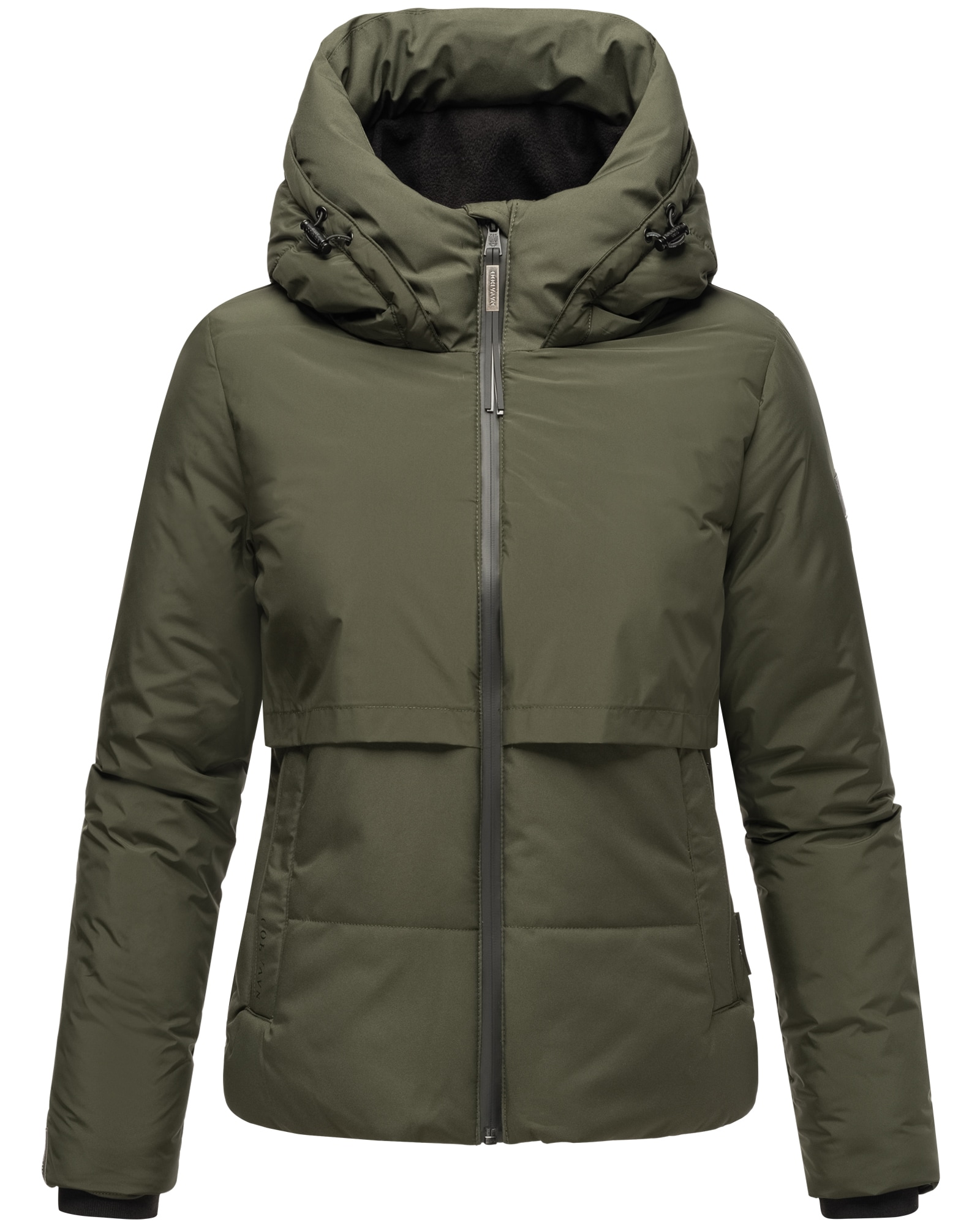 NAVAHOO Damen Winterjacke Recyceltes gefütterte Outdoor Jacke Kapuze & Stehkragen Liebesküken