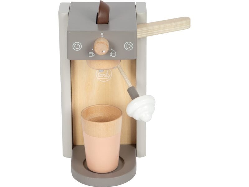 small foot Kaffeemaschinen-Set grau tasty Kinder-Kaffeemaschine aus Holz mit Tassen und Zubehör