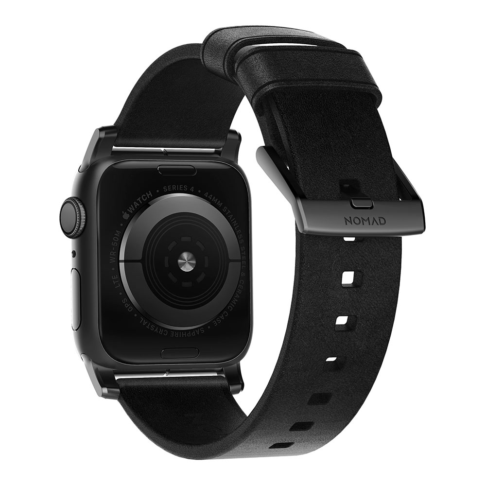 Apple Watch (49/46/45/44 mm) Echtleder Armband Modern Strap (NM1A41BM00) - Schwarz