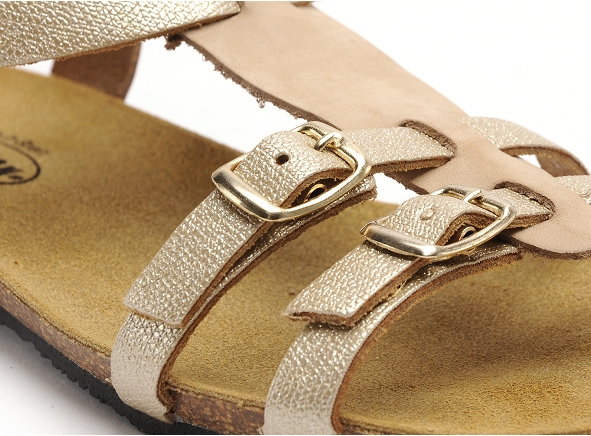 Plakton nu pieds plats femme mam almond or