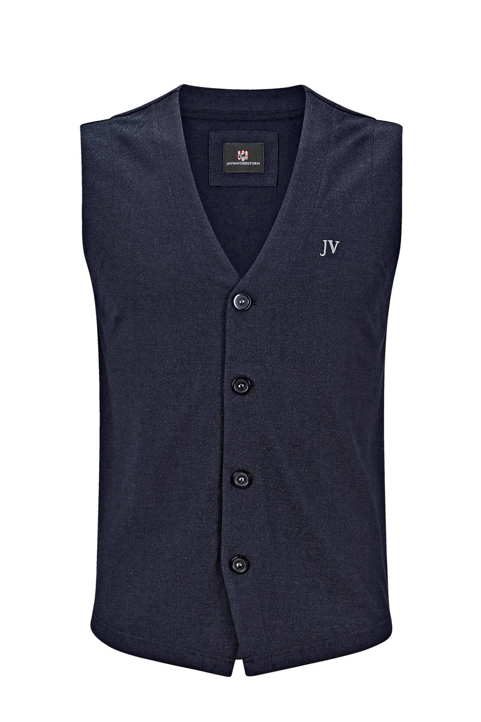 Jan Vanderstorm gilet Plus Size HOLMSTEIN donkerblauw