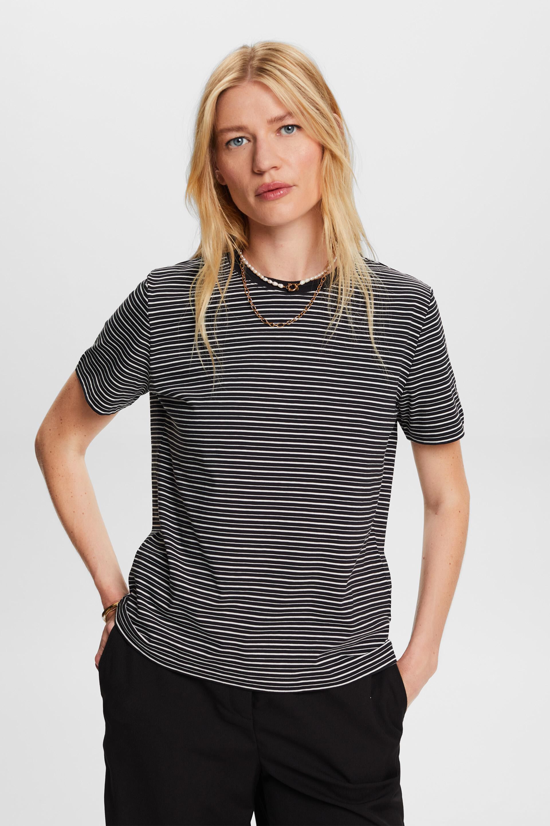 T-shirt à rayures, 100 % coton