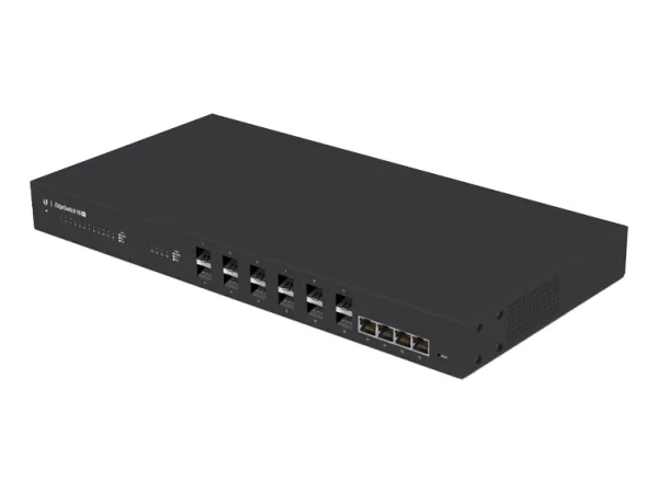 Ubiquiti EdgeSwitch ES-16-XG - Switch - L3 - Administreret - 12 x 10 Gigabit SFP    4 x 10 Gigabit Ethernet - monterbar på stativ - AC 120/230 V / DC 16 - 25 V