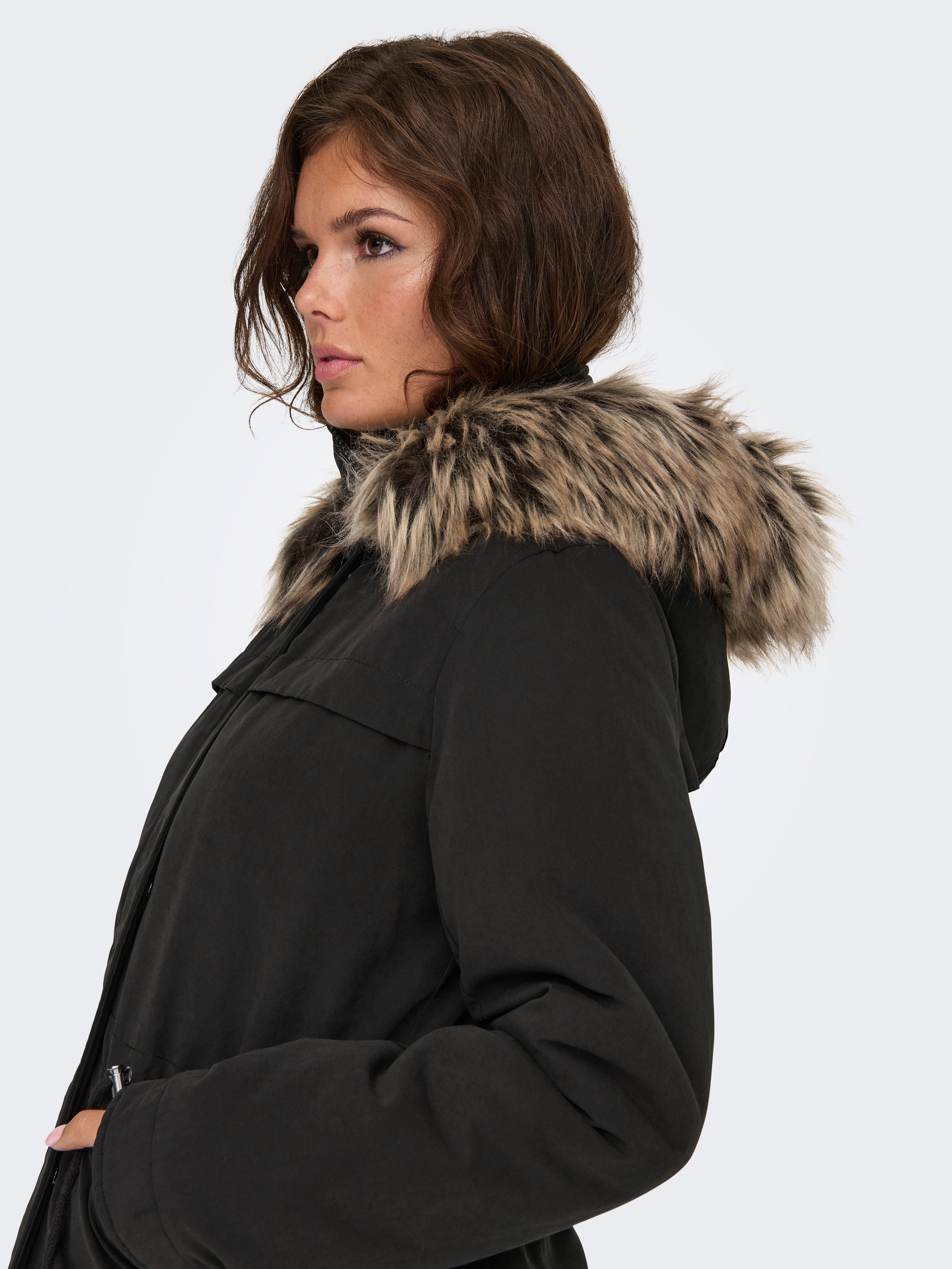 ONLLINNEA Langer Parka Black