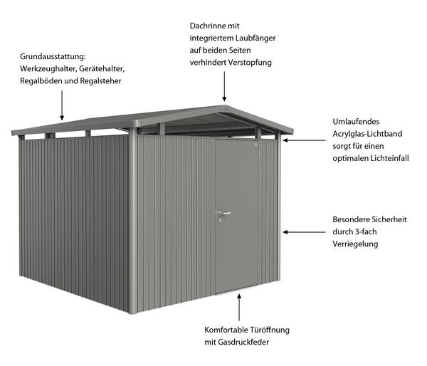 Biohort Metallgerätehaus Panorama® P4, ca.