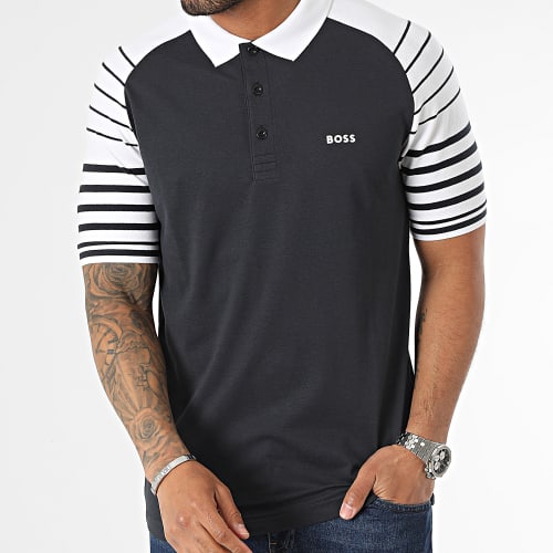 Polo Manches Courtes 50494331 Bleu Foncé Blanc