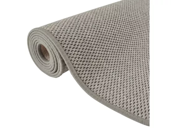 Tapis de couloir aspect sisal argenté 80x400 cm