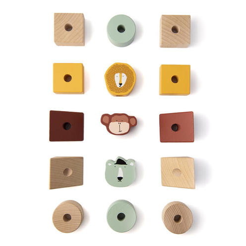 Blocs animaux à empiler en bois - TRIXIE