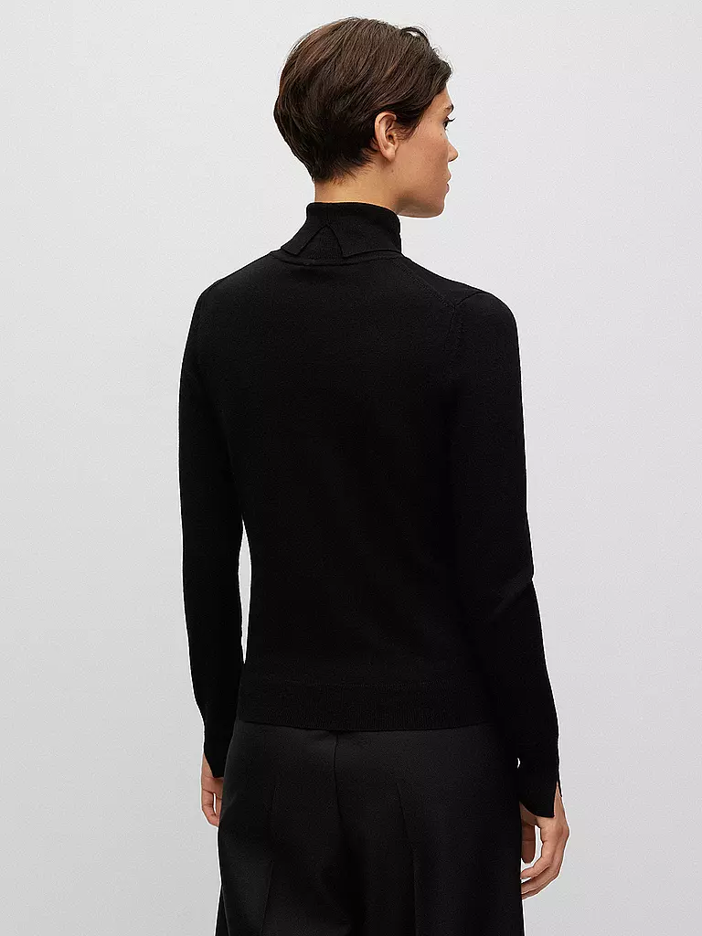 BOSS Rollkragenpullover FASECTA schwarz