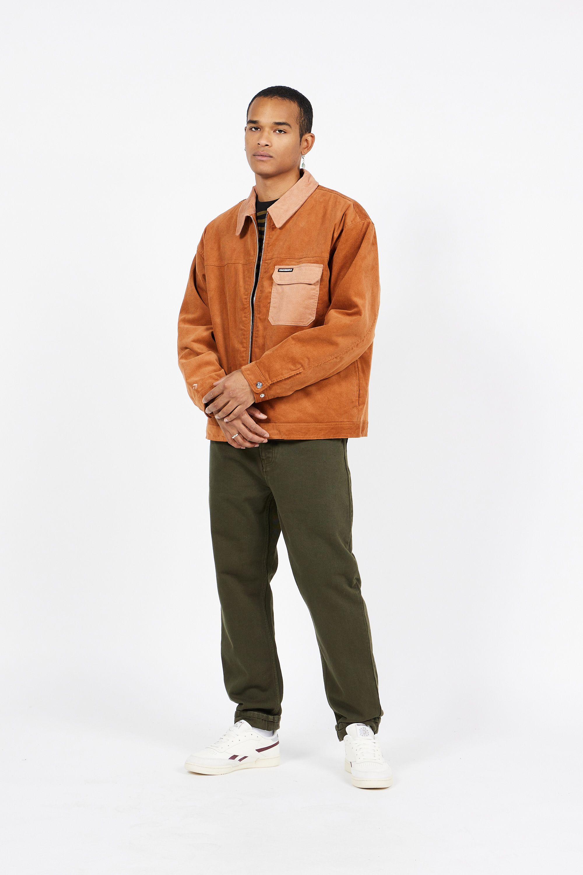 CONVERSE Veste CORDUROY PADD Marron