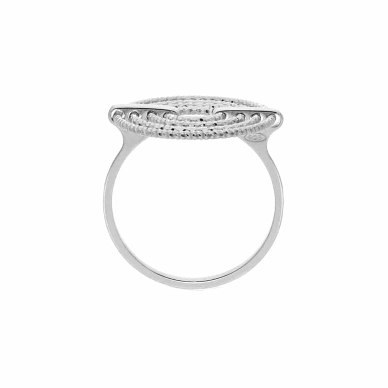 Bague Argent Diamanté Cercle