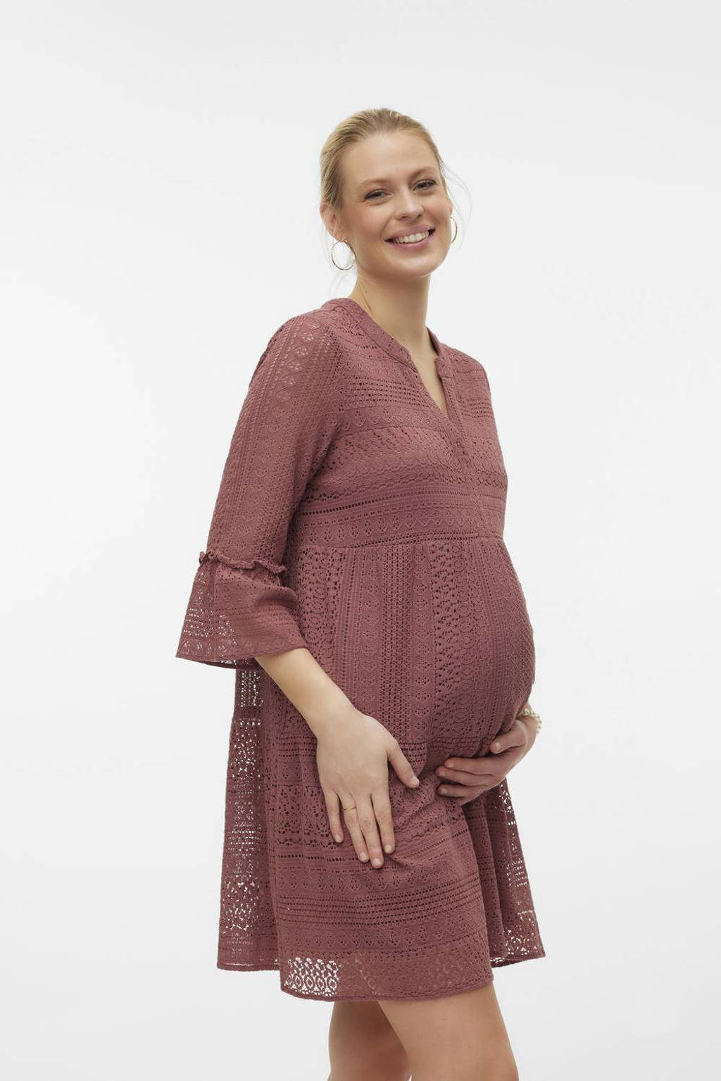 VERO MODA MATERNITY zwangerschapsjurk VMMHONEY oudroze