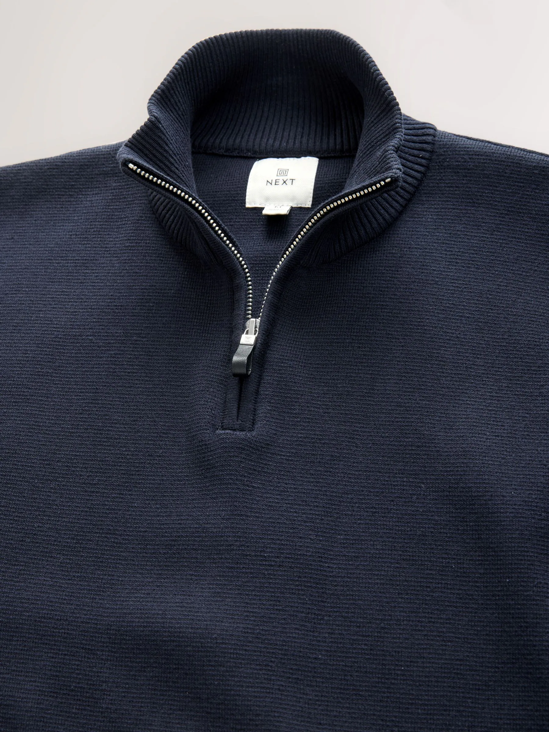 Zwart/marineblauw - Regular Fit Premium Kwart Rits Truien 2 Pakket