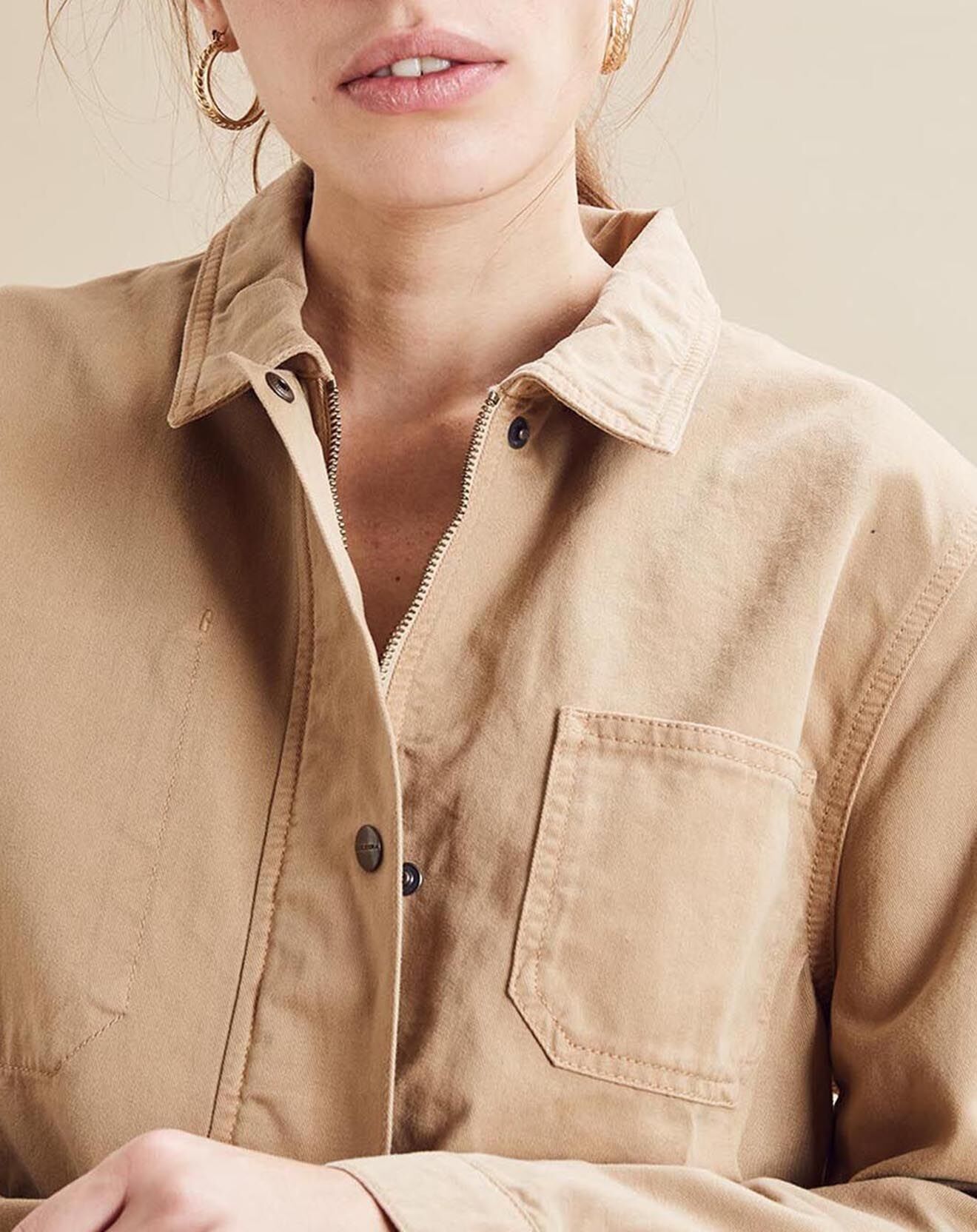 Chloé Stora Veste en jean Vichnu camel