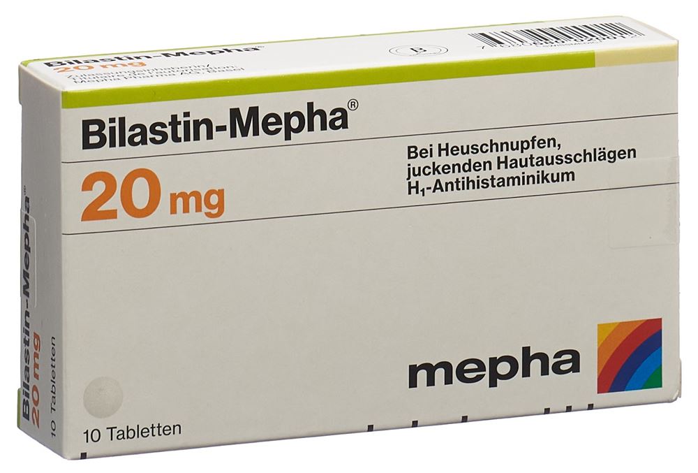 BILASTINE Mepha Tabl 20 mg Blist 10 Stk