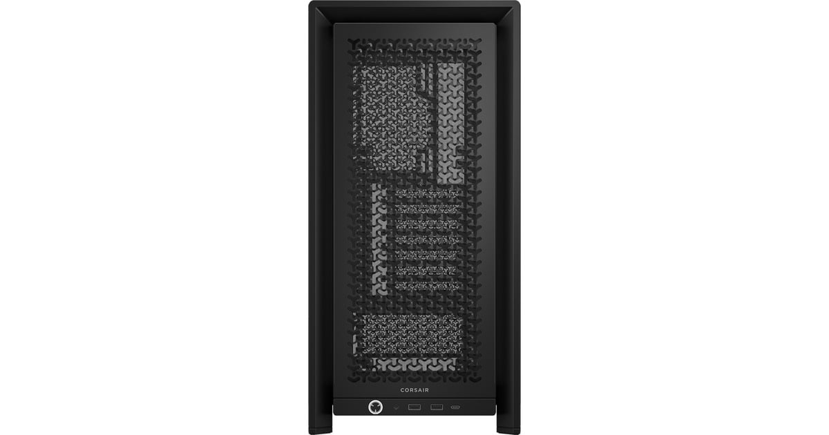 CorsairFRAME 4000D + iCUE LINK LX120 RGB Triple Pack bundel midi tower behuizing  (Zwart | 2x USB-A | 1x USB-C | Tempered Glass)