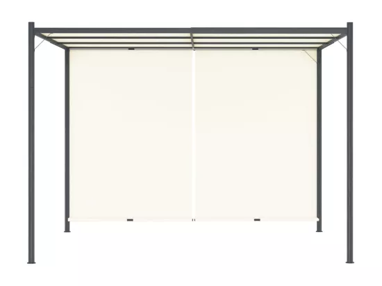 Pergola avec toit réglable Crème Blanc 3x3 m Acier