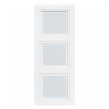 Arne & Bodil binnendeur ABT306 mat glas met blanke rand - wit afgelakt