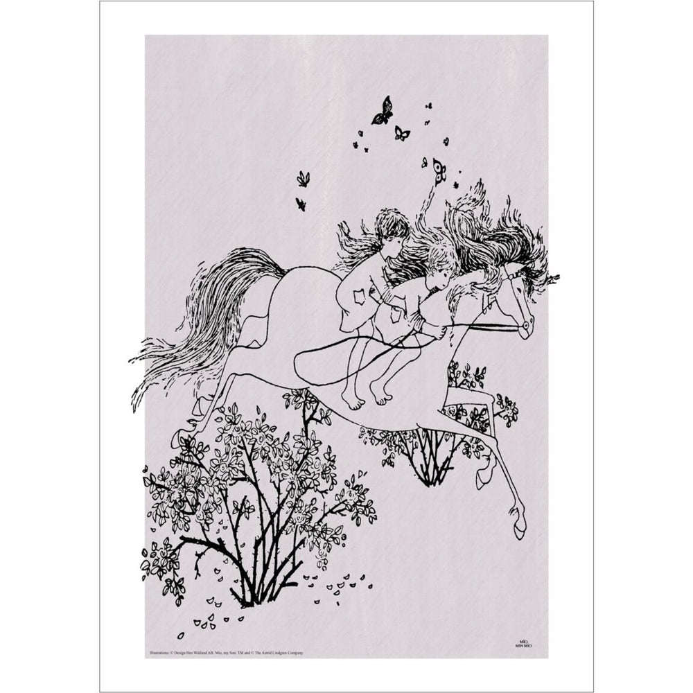Køb Poster & Frame Astrid Lindgren - Jumping - Mio My Son