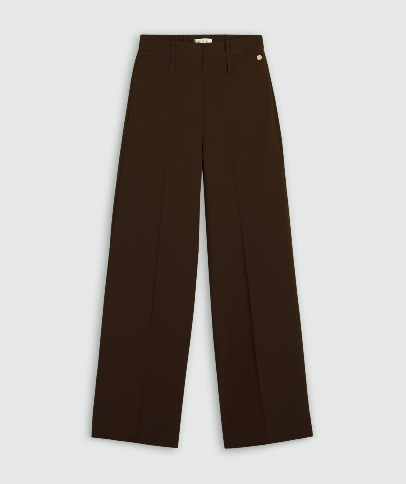 JV-SKY high rise wide leg pantalon - brown