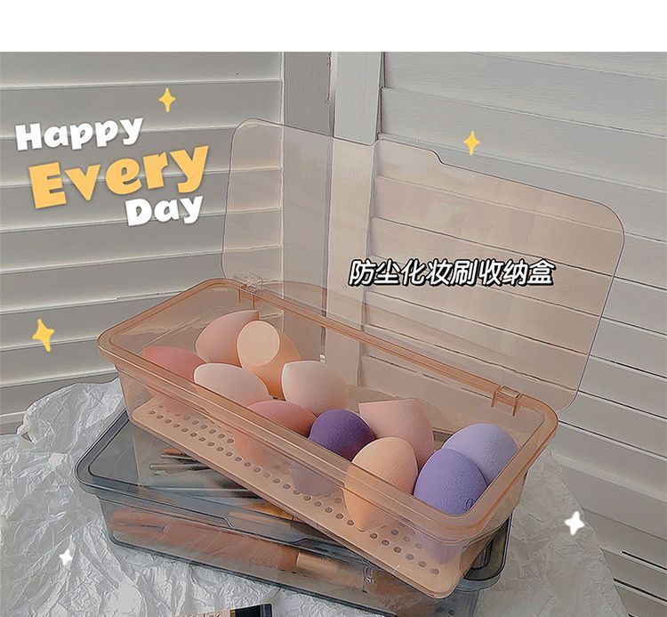 Baburu - Transparante plastic make-up opbergdoos