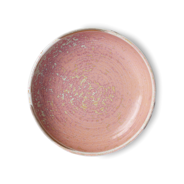 HKliving Chef Ceramic diep bord M Ø19.3 rustic pink