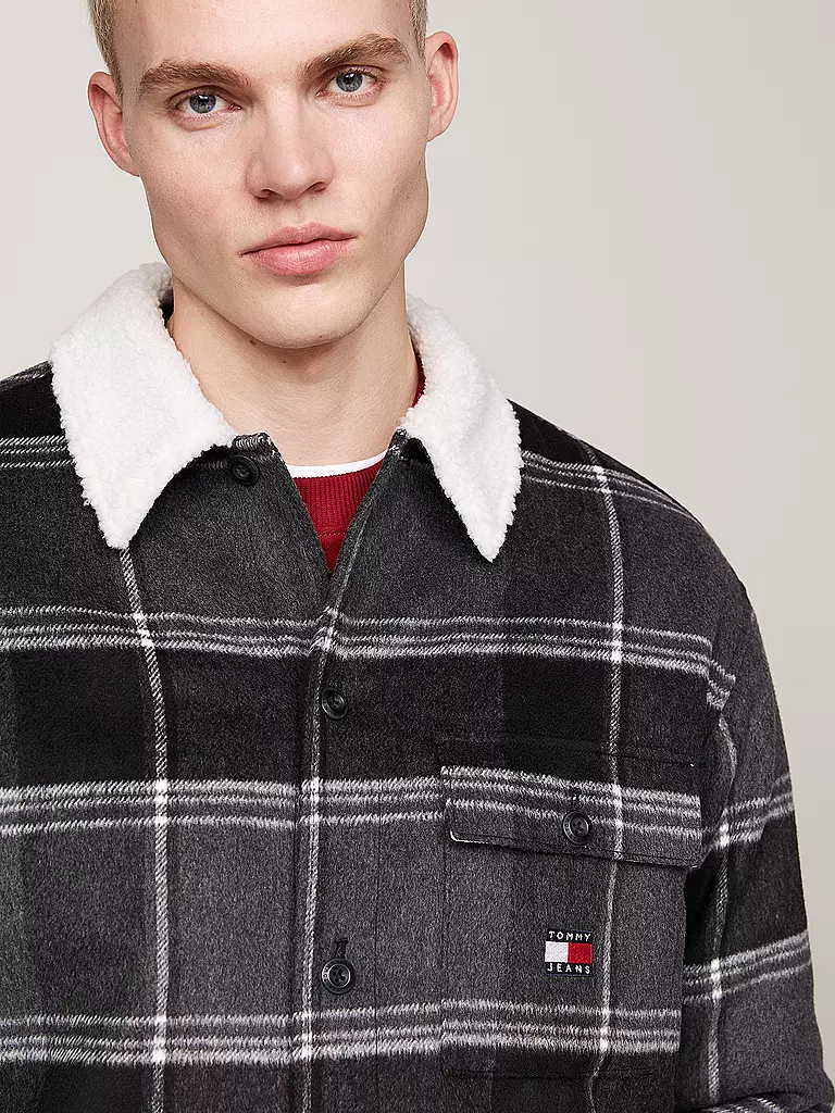 TOMMY JEANS Overshirt  schwarz