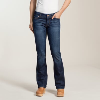 Damenjeans Bootcut, Blau