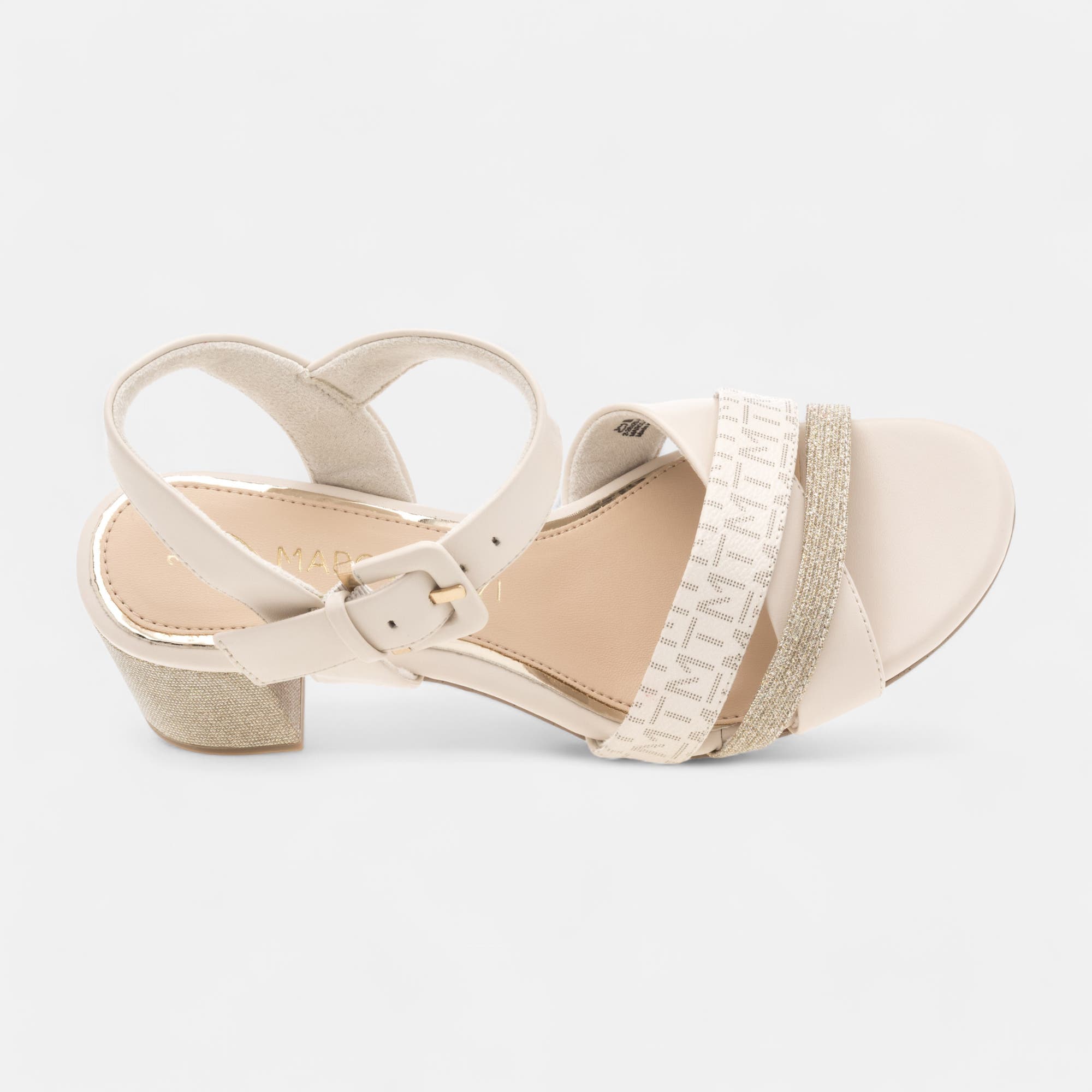 Nu-pieds à talon Femme beige