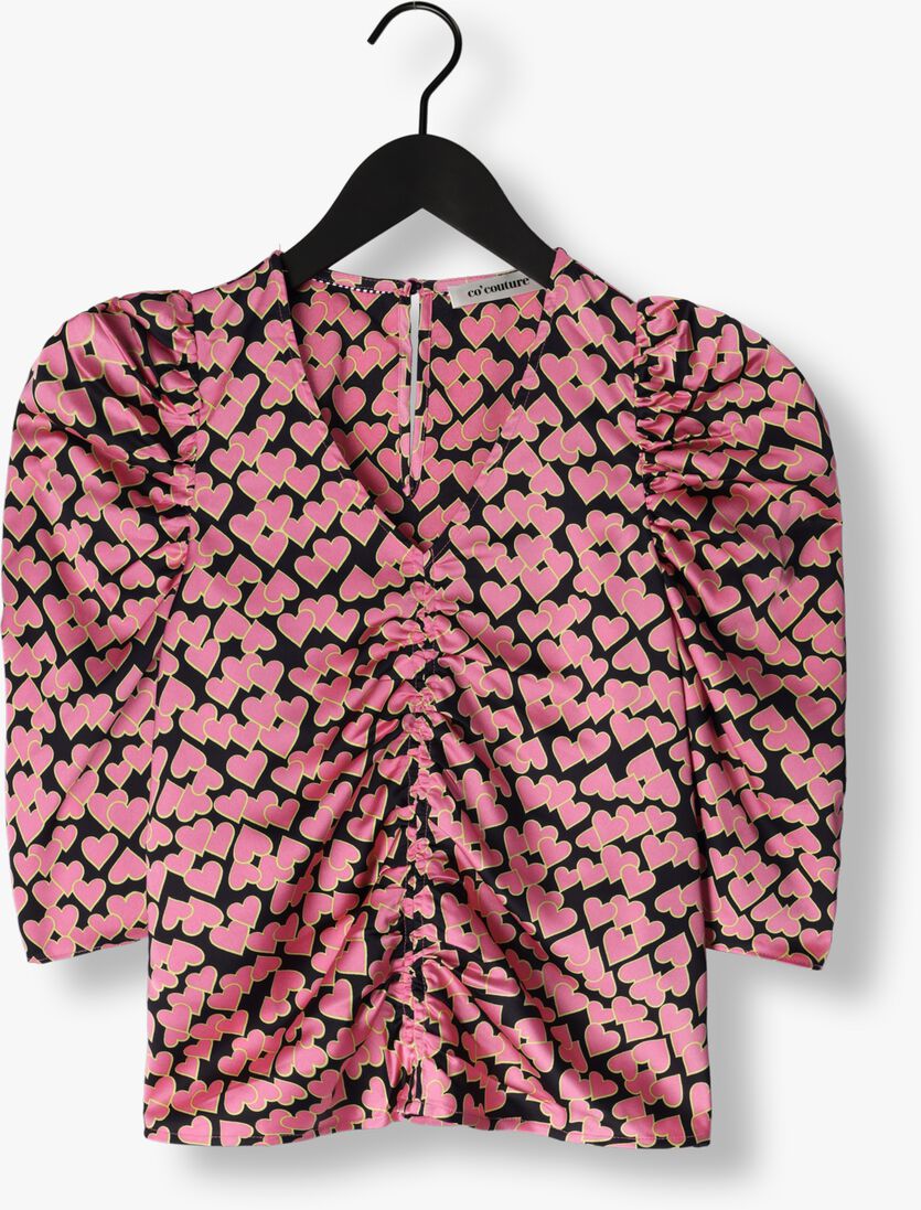 roze co'couture blouses flashy heart drape blouse