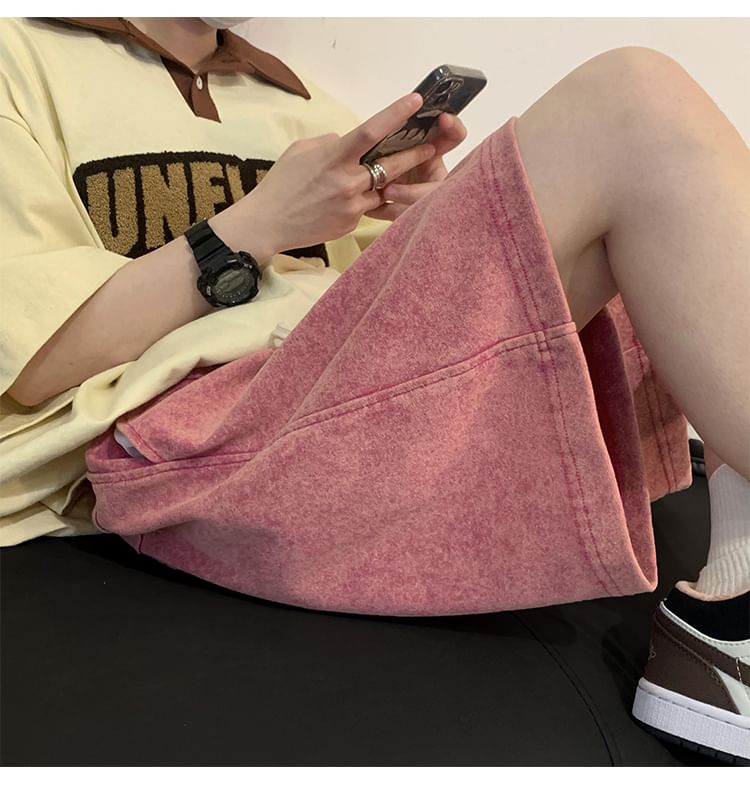 emeisa - Gewassen wijde shorts met trekkoord in de taille