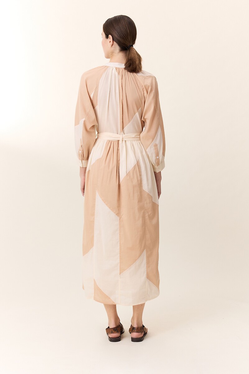 LEON & HARPER<br>Vestido midi folgado com mangas 3/4 RUNA