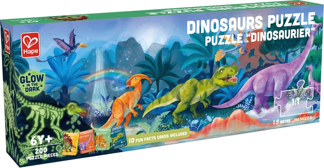 Hape Puzzle »Dinosaurier« leuchtet im Dunkeln