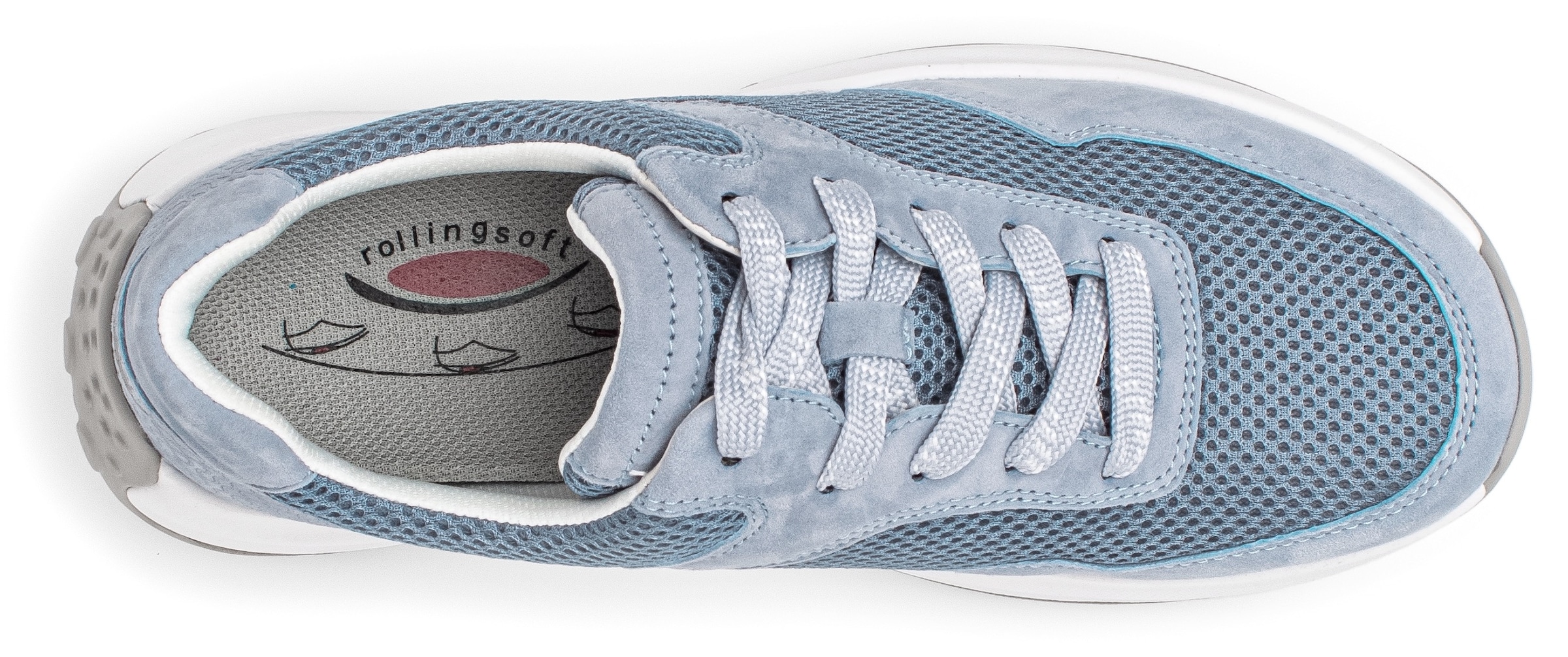 Gabor Rollingsoft Keilsneaker  , Freizeitschuh, Halbschuh, Schnürschuh mit Logoschriftzug
