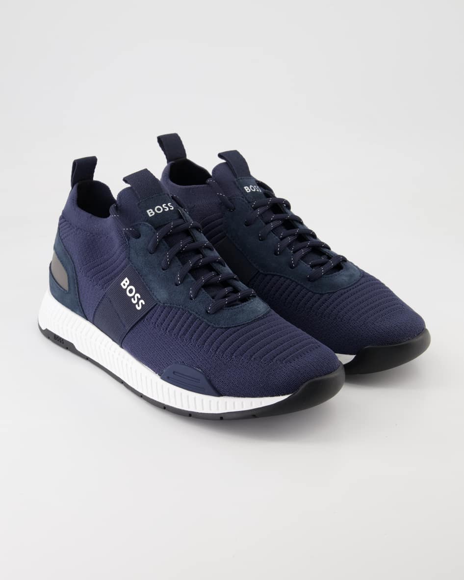 Boss Titanium Runn Sneaker in Blau