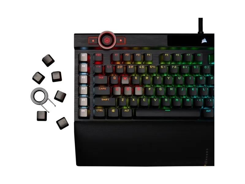 CORSAIR | K100 RGB - tastatur - bagbelyst - USB - Nordisk - tastaturkontakt: CORSAIR OPX RGB
