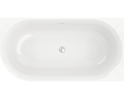 OTTOFOND BW Afinar Hoekbad XS 80 x 155 cm wit glanzend, inbouwbad ruimtebesparend, 703941