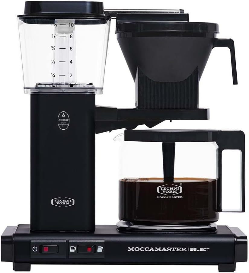 Moccamaster KBG Select, Kaffeemaschine, Retro Kaffeemaschine, Filterkaffee, Off-White, 1.25L