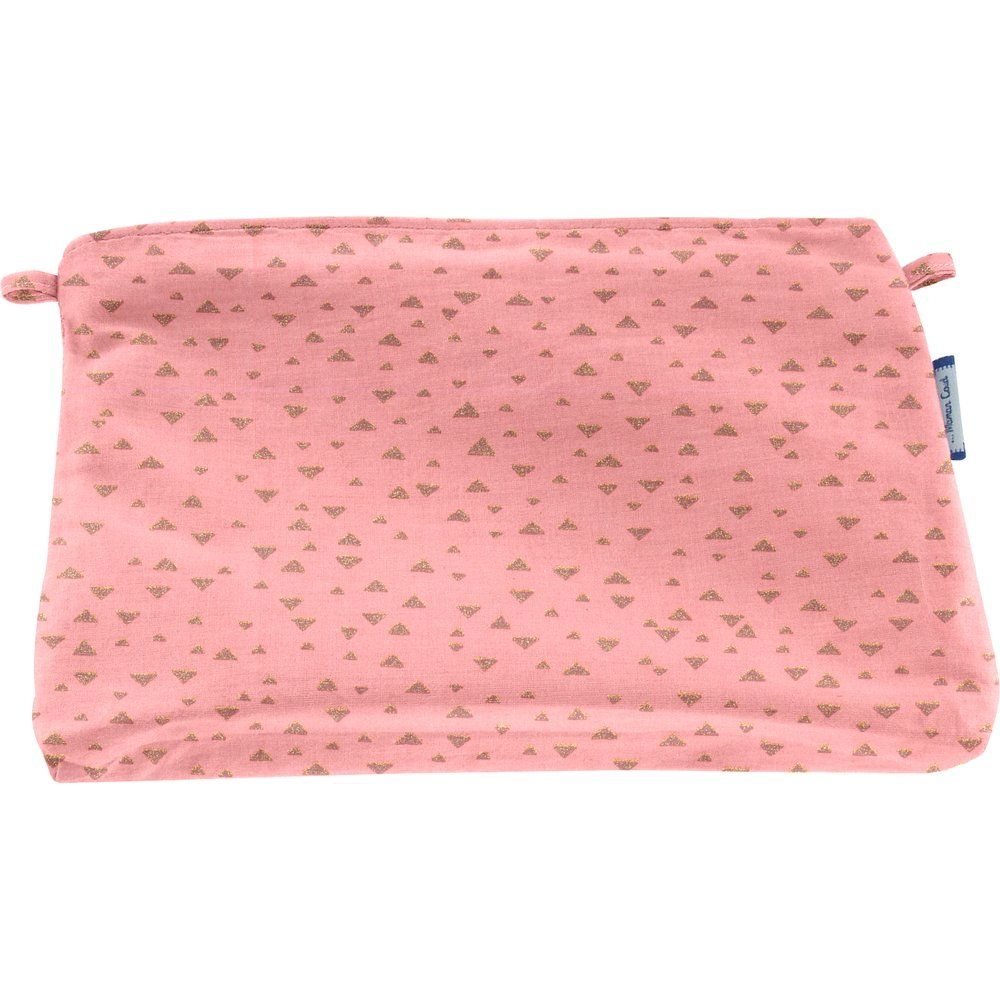 Pochette Tissu Triangle Or Poudré