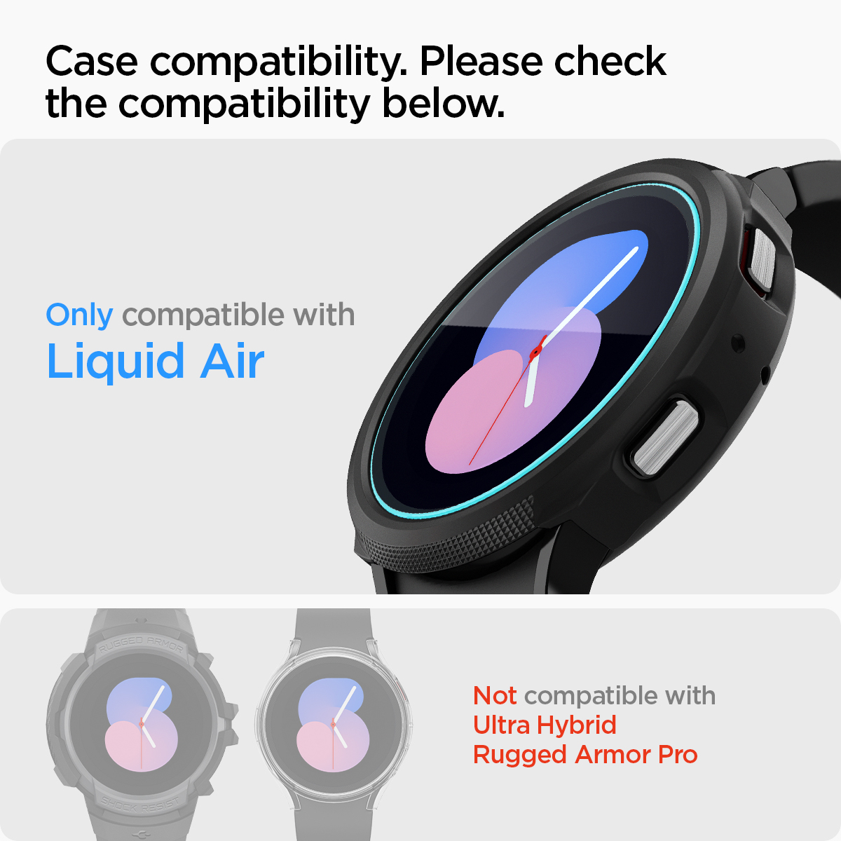 (2er Set) Samsung Galaxy Watch 5 / 4 (40 mm) Glas Tr EZ Fit Panzer Glas Case Friendly   Montagerahmen (AGL05340)