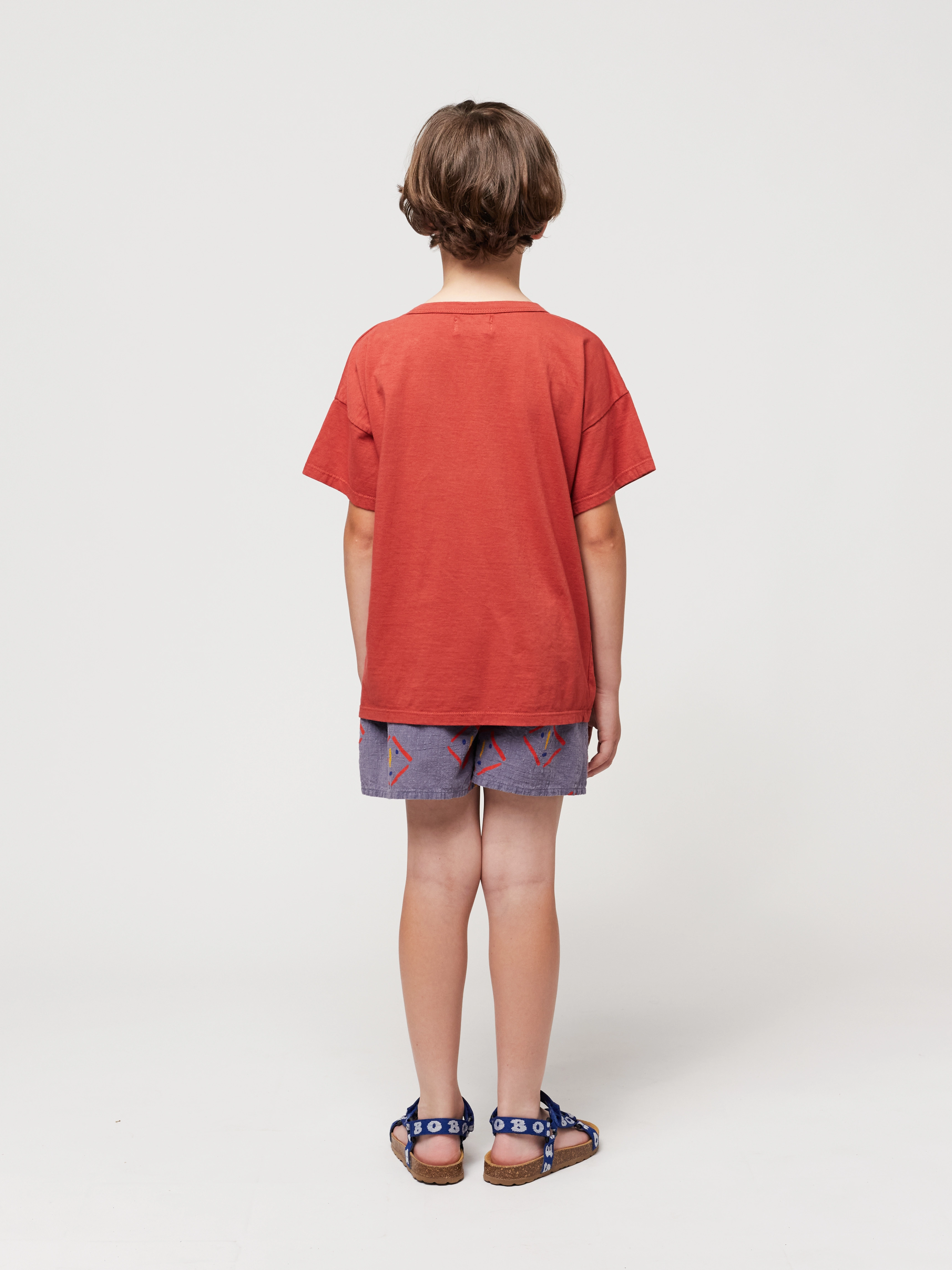 T-Shirt BIG CAT in burgundy red