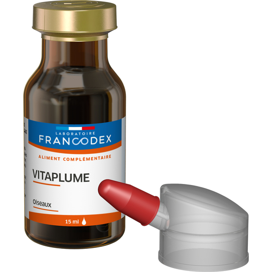 Aliment complémentaire Vitaplume pour bec droit et bec crochu : 15ml