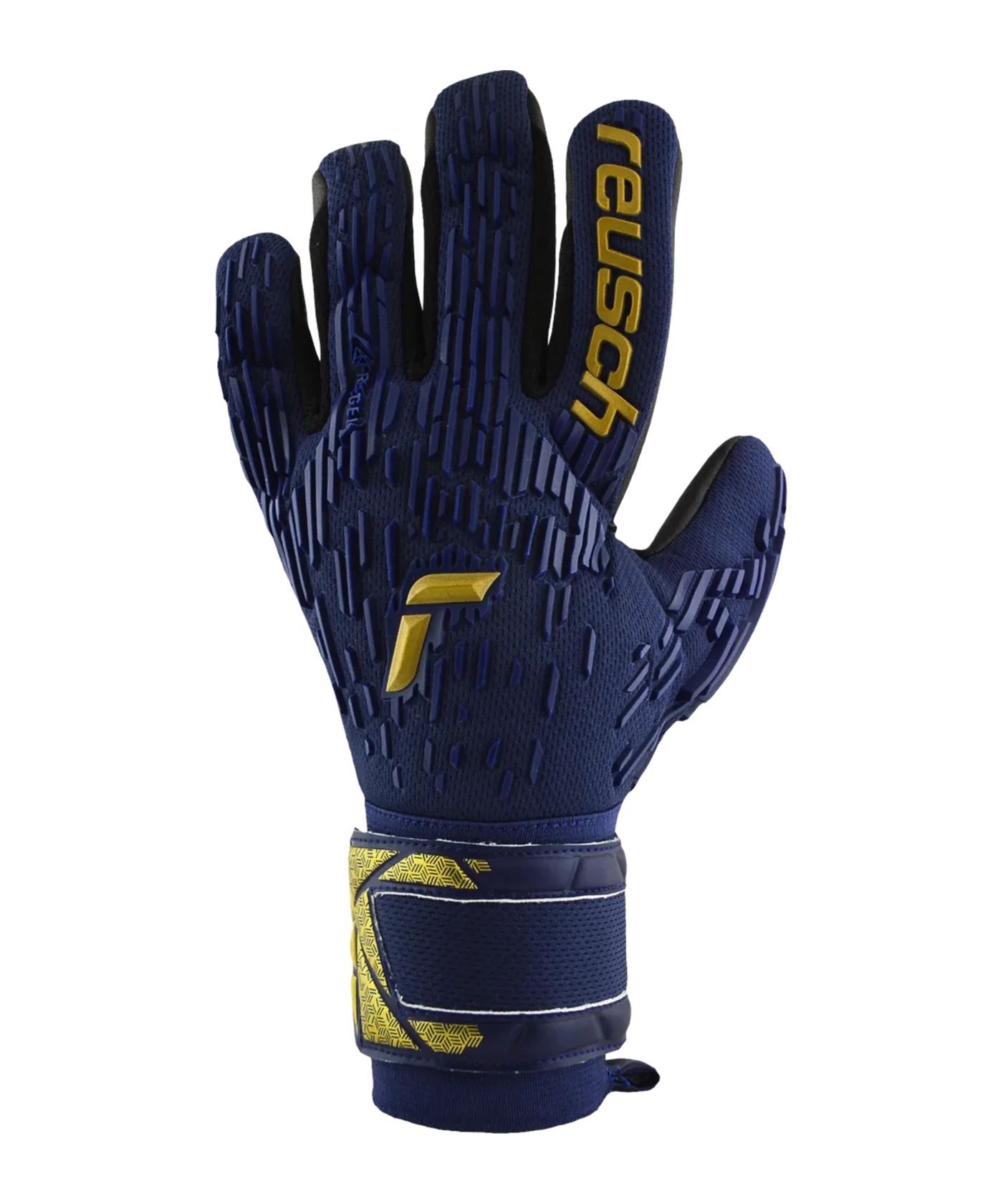 Reusch Attrakt Freegel Silver TW-Handschuhe Night Spark 2024 Blau Gold Schwarz F4411