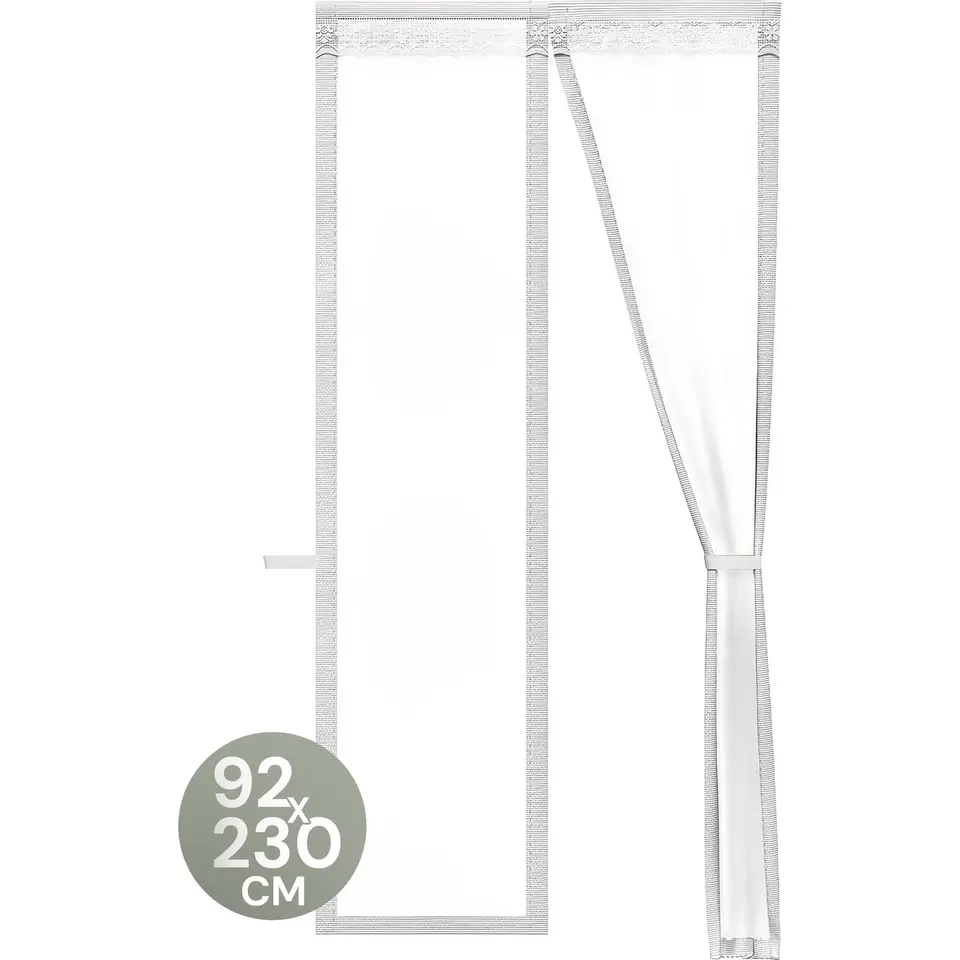 O'DADDY Deurgordijn Deluxe FIBER 92x230 - Magnetisch Vliegengordijn Wit