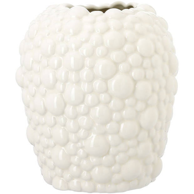 Blokker Vaas Xiomara - 22,5x22,5x25 cm - Crème