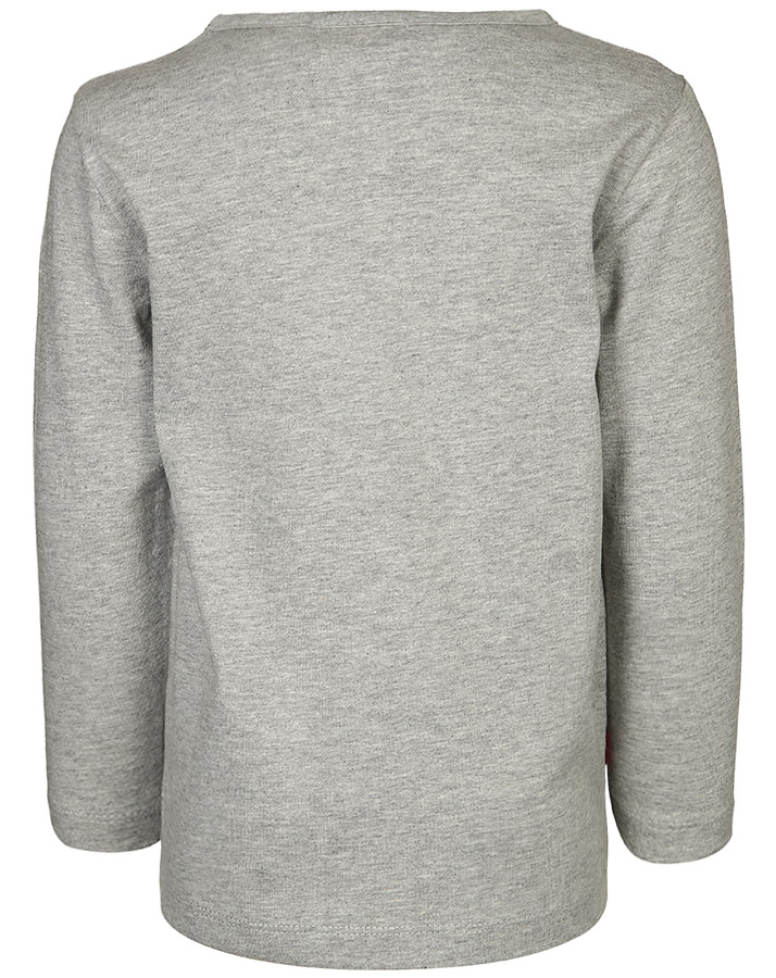 Langarm-Shirt FOOTBALL NO 11 in grau melange