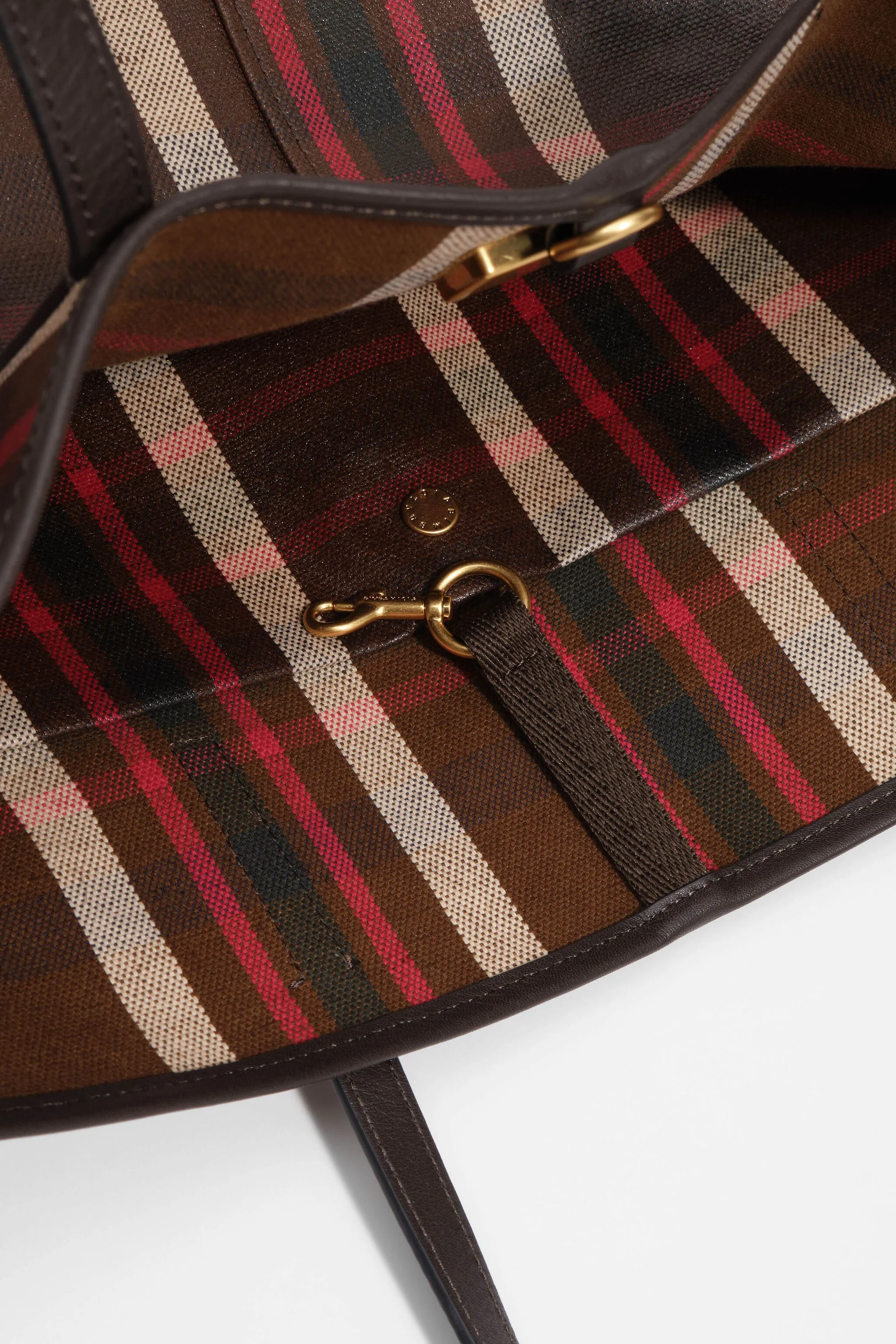 Sacola de compras grande em tartan de carvalho